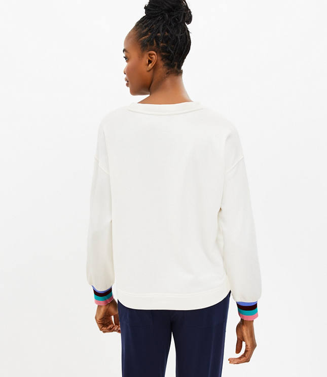 Lou & Grey Manifesting Cozy Cotton Terry Sweatshirt