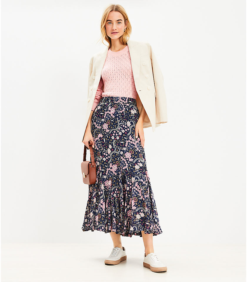 Bloom Godet Midi Skirt