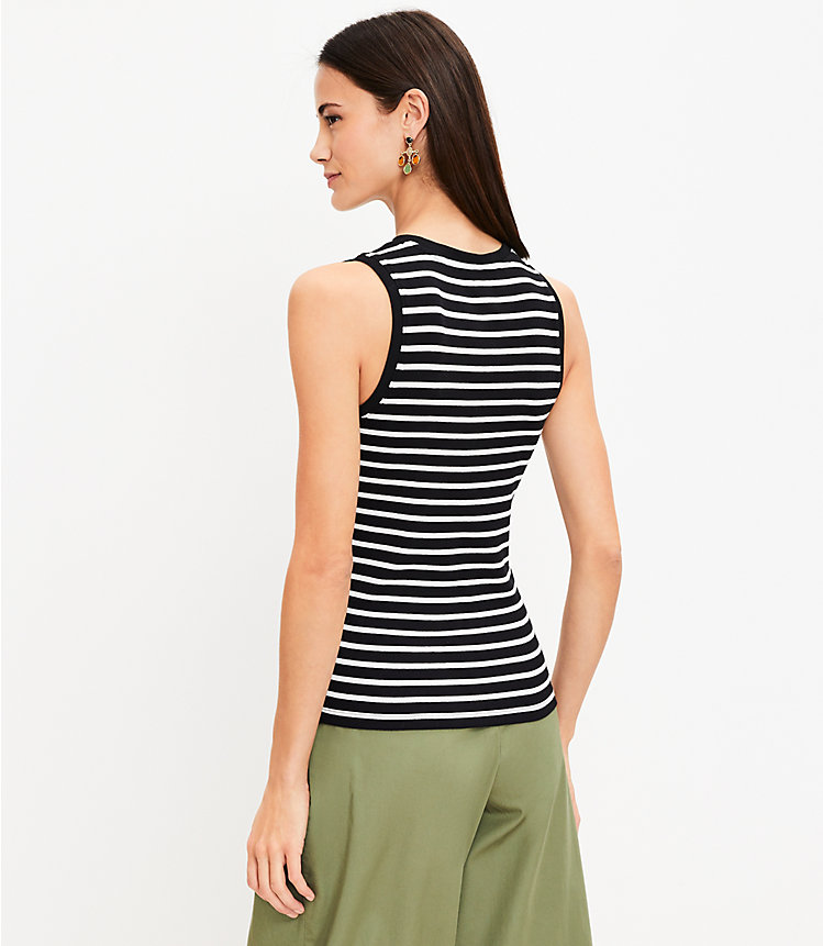 Stripe Perfect Ribbed Scoop Neck Tank Top image number 2