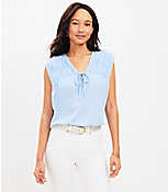 Shirred Tie Neck Top carousel Product Image 1