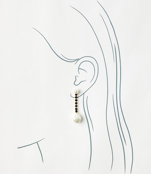 Pearlized Linear Earrings