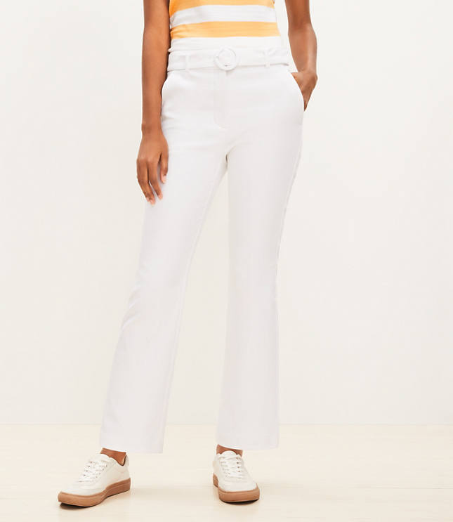 Belted Sutton Kick Crop Pants