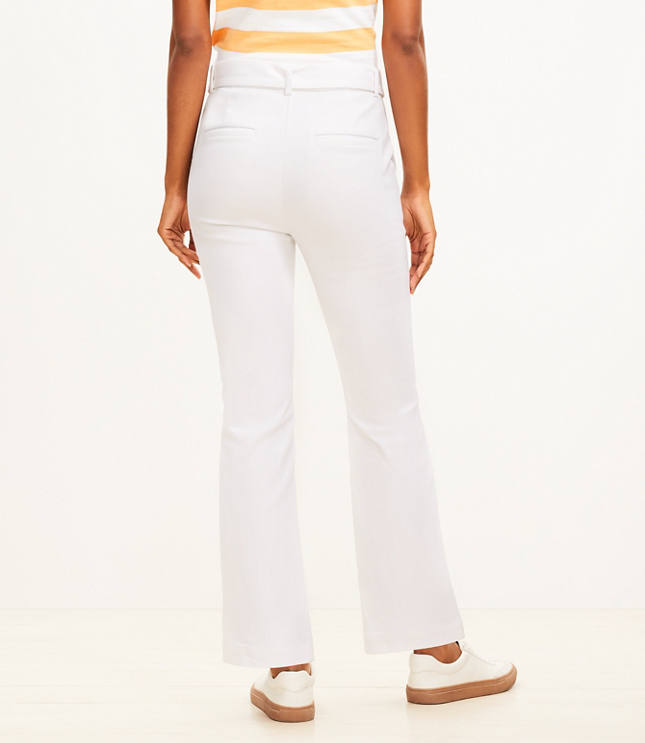 Belted Sutton Kick Crop Pants