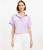 Cotton Blend Modern Drop Shoulder Pocket Shirt carousel Product Image 1