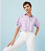 Cotton Blend Modern Drop Shoulder Pocket Shirt carousel Product Image 2