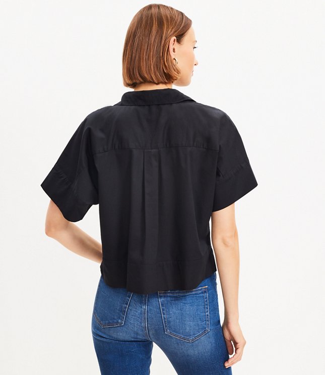 Cotton Blend Modern Drop Shoulder Pocket Shirt