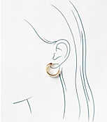 Mixed Metal Chunky Hoop Earrings carousel Product Image 2