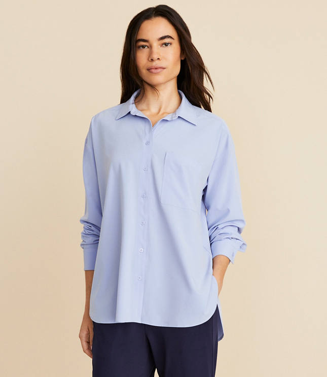 Lou & Grey Oversized Wanderweave Pocket Tunic Shirt