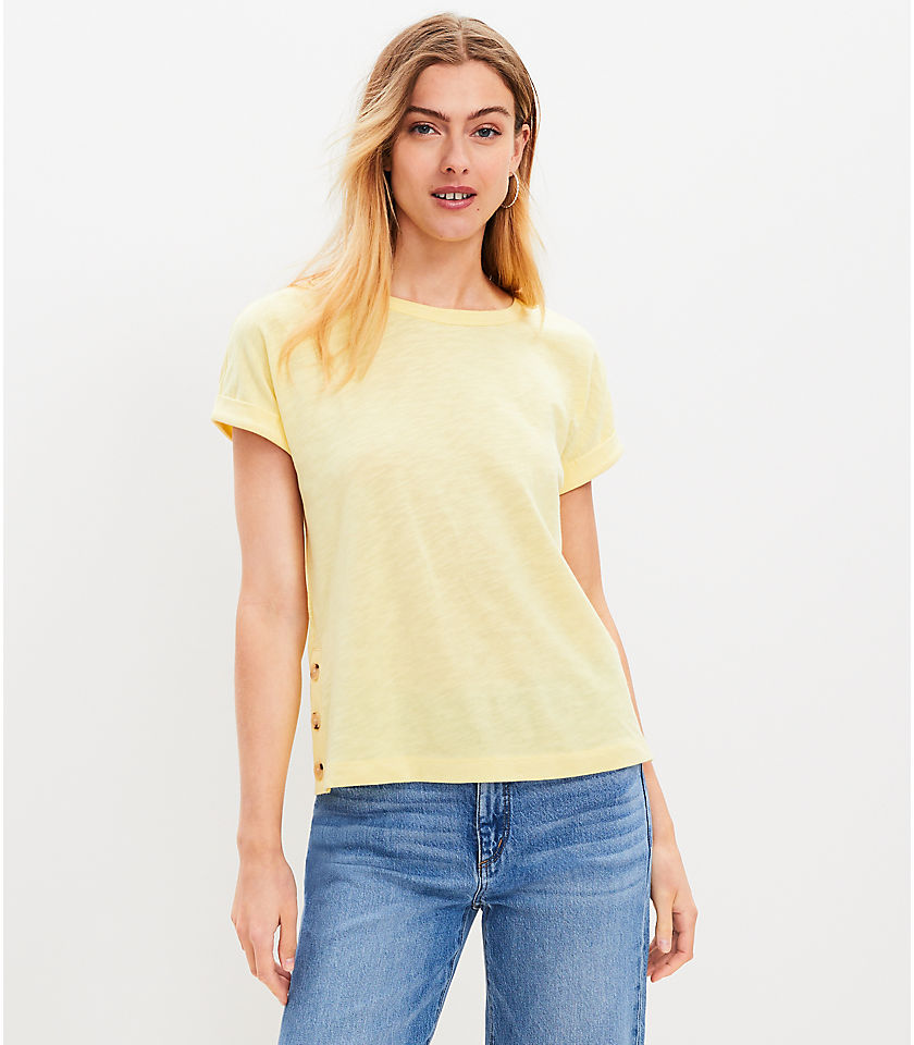 Side Button Tee