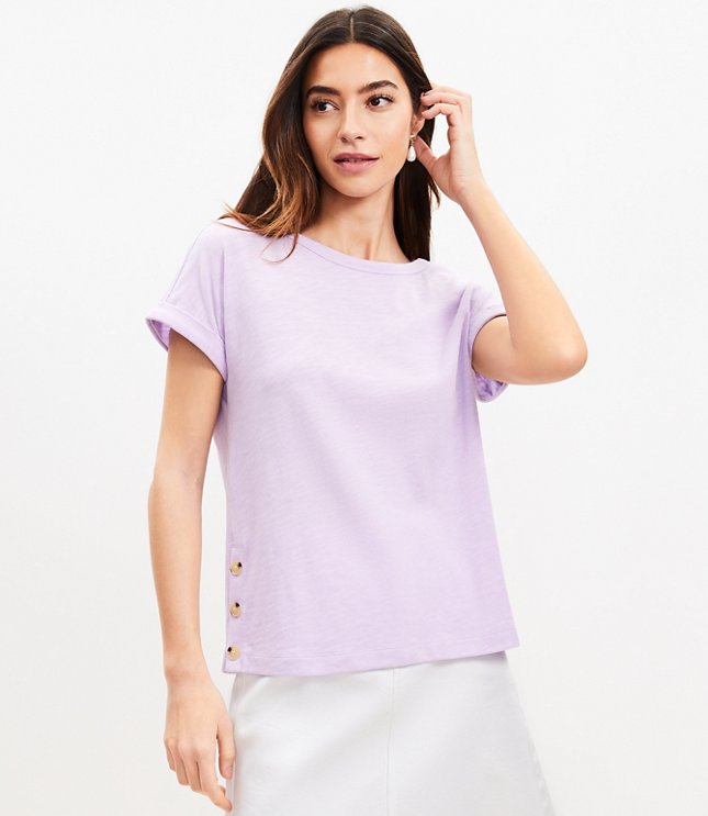 Side Button Tee