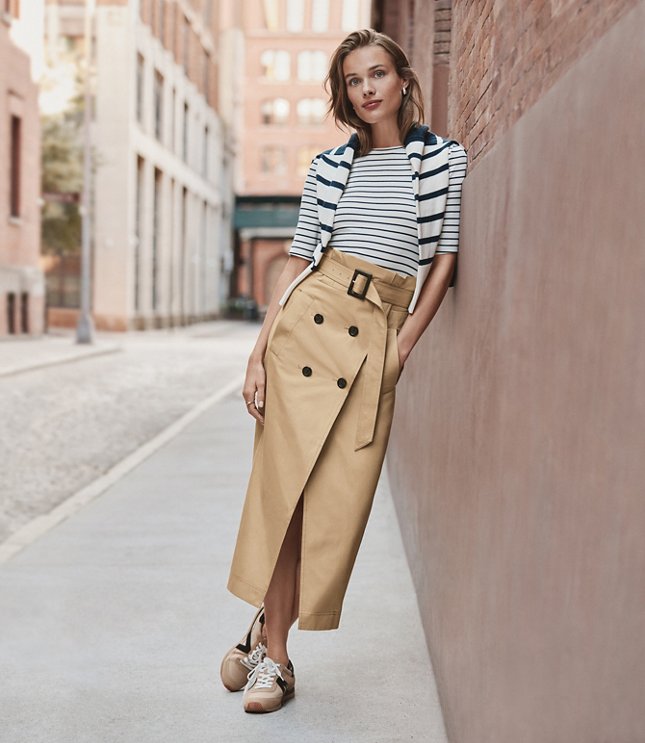 Essential Zippered Side Slit Ponte Skirt – Gibsonlook