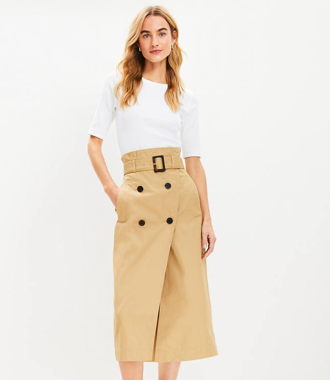 Trench Wrap Pocket Skirt