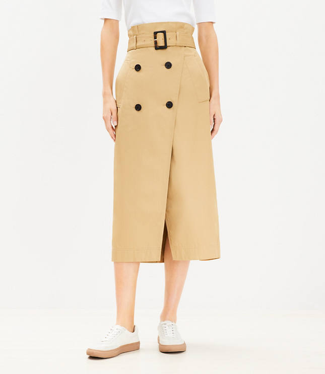 Trench Wrap Pocket Skirt