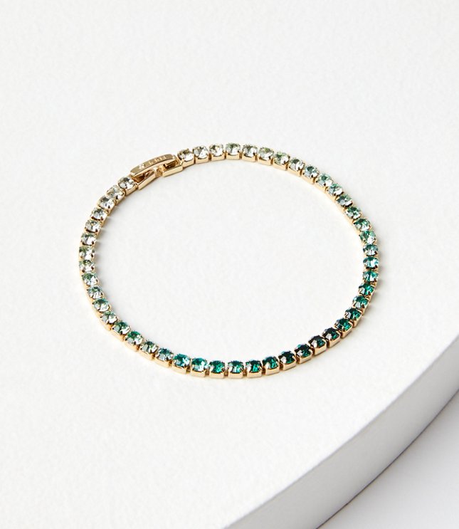 Ombre Tennis Bracelet - Deep Tropic Green