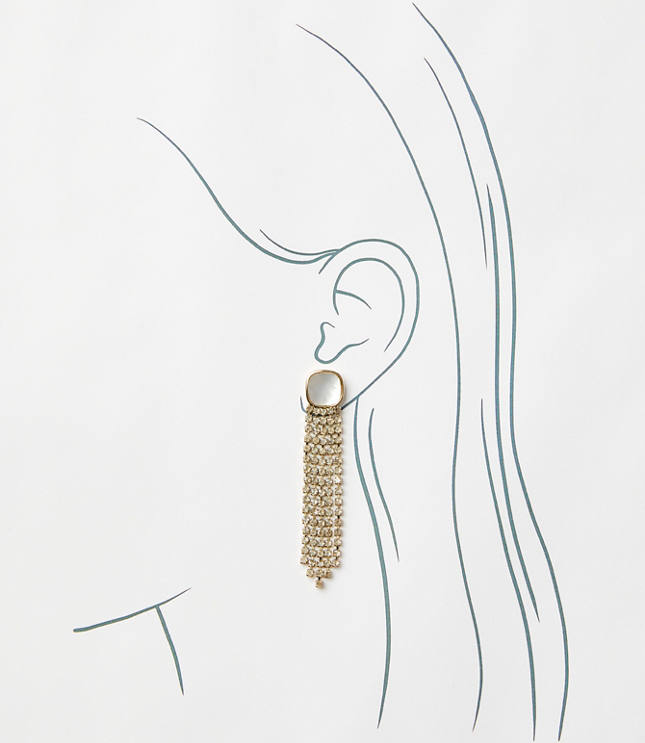 Mother Of Pearl Linear Earrings