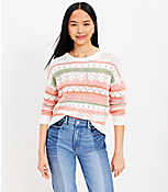 Petite Mixed Pointelle Sweater carousel Product Image 1
