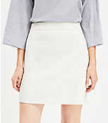 Petite Faux Leather Seamed Shift Skirt carousel Product Image 2