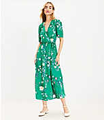 Petite Floral Pleated Sleeve Wrap Dress carousel Product Image 1