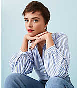 Striped Poet Blouse carousel Product Image 1