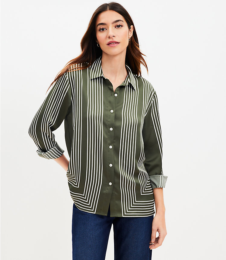 Geo Twill Relaxed Shirt image number 2