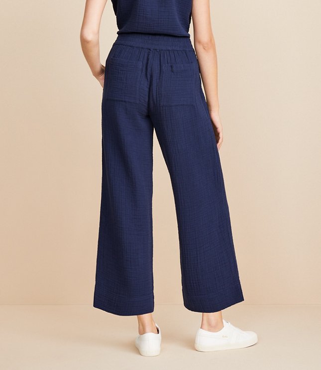 Lou & Grey Triple Cloth Wide Leg Crop Pants