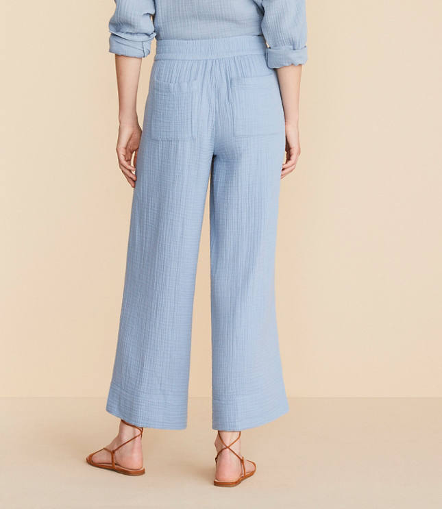 Lou & Grey Triple Cloth Wide Leg Crop Pants