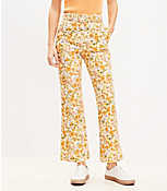 Petite Belted Sutton Kick Crop Pants in Floral carousel Product Image 1