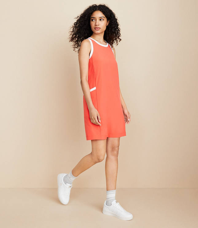 Lou & Grey Tipped Wanderweave Mini Pocket Dress