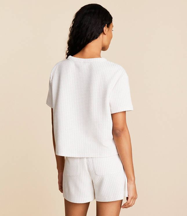 Lou & Grey Gingham Jacquard Tee