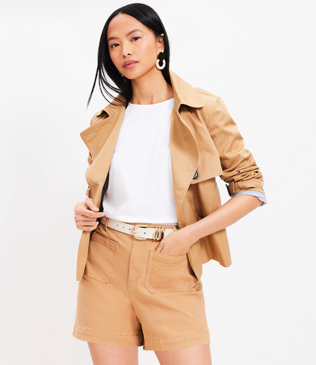 Petite Palmer Shorts in Twill