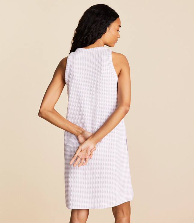 Lou & Grey Gingham Jacquard Halter Mini Pocket Dress