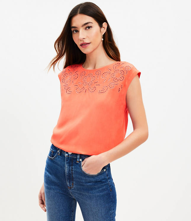 Eyelet Muscle Tee