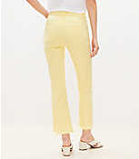 Frayed High Rise Kick Crop Jeans in Lemon Squeeze carousel Product Image 3