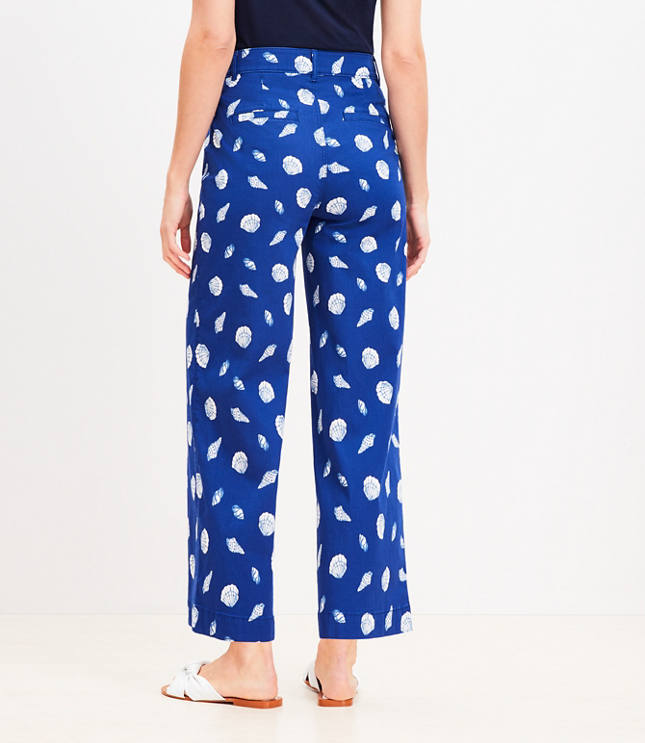 Palmer Wide Leg Crop Pants in Shell Print