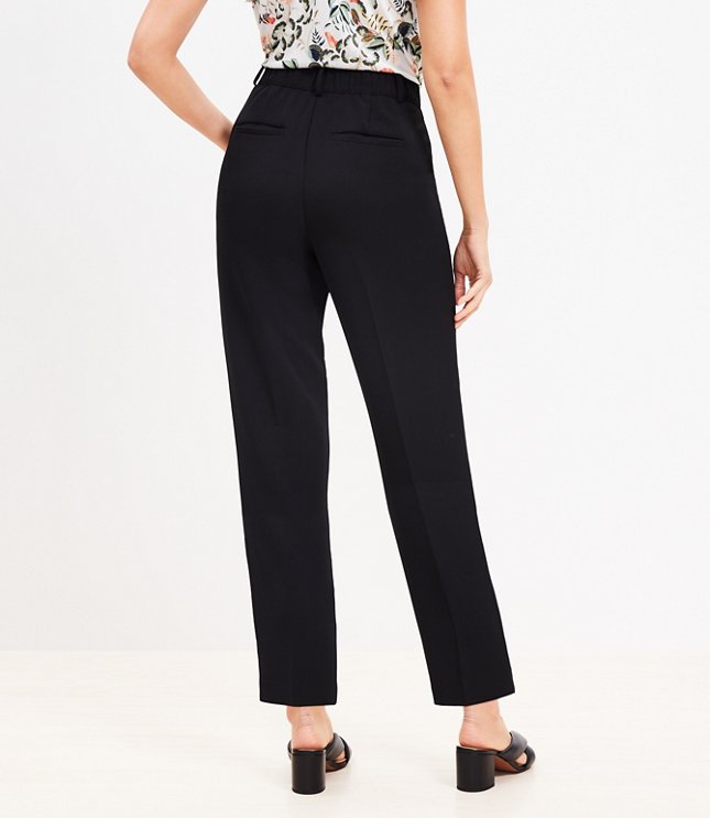 Tall Pleated Tapered Pants in Crepe
