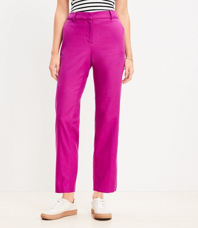 Loft Women's Dress Pants Size 10 The Riviera Slim Hot Pink Pockets