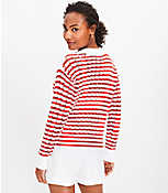 Petite Stripe Mesh Stitch Boatneck Sweater carousel Product Image 3