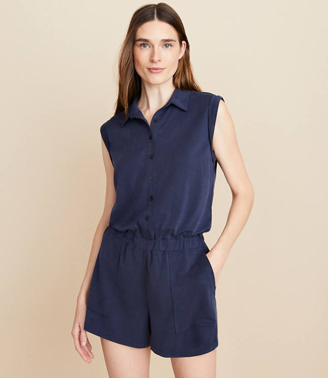 Lou & Grey Sandwashed Utility Romper