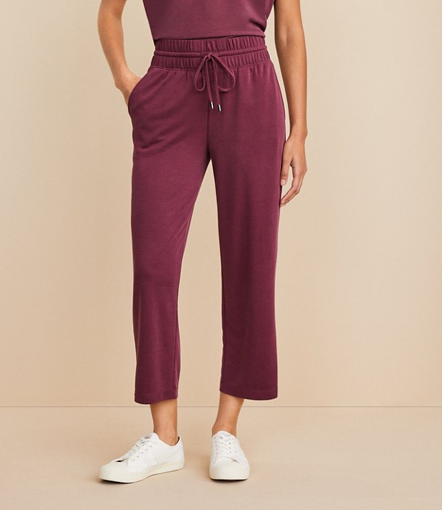 Petite Lou & Grey Sandwashed Straight Crop Drawstring Pants