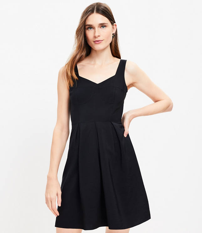 Corset Seamed Flare Dress