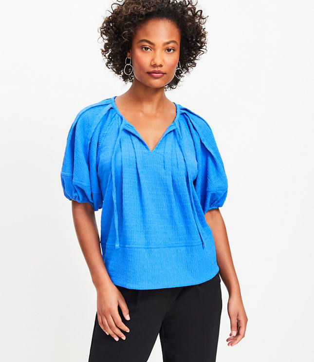 Petite Shirred Cap Sleeve Square Neck Top