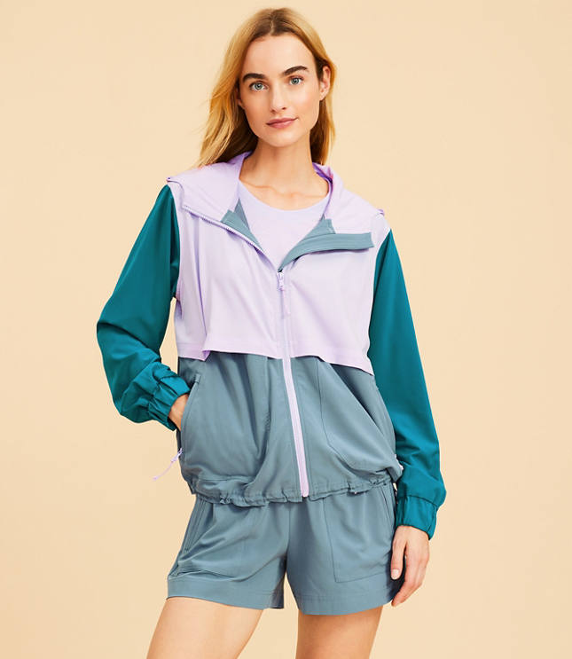 Petite Lou & Grey Colorblock Wanderweave Windbreaker