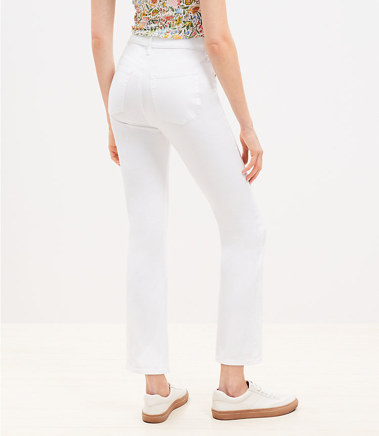 Tall Curvy High Rise Kick Crop Jeans in White image number 2