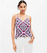 Petite Geo Covered Button Strappy Cami carousel Product Image 1