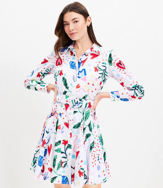 Tropical Rhythm Godet Shirtdress