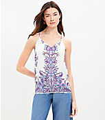 Petite Paisley Covered Button Strappy Cami carousel Product Image 1