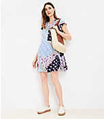 Petite Patchwork Flutter Tiered Swing Dress carousel Product Image 2