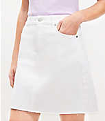 Tall Fresh Cut Denim Skirt in White carousel Product Image 2