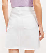 Tall Fresh Cut Denim Skirt in White carousel Product Image 3