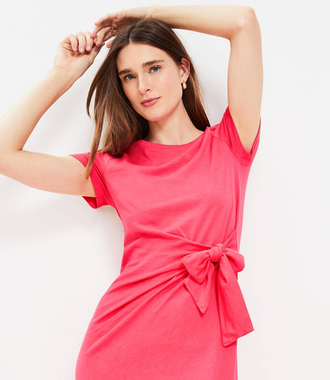 Side Tie Midi Dress - Sakura